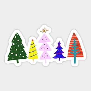 Christmas tree diversity II Sticker